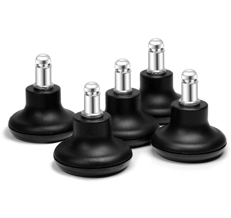 DOZYANT Bell Glides Replacement Office Chair or Stool Swivel Caster Wheels to Fixed Stationary Castors  Low Profile Bell Glides with Soft Rubber Bottom Instead of Self Felt Pads  Chair Feet Wheel Stopper - Image 2